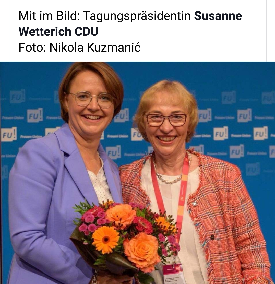 08.91.2019 - Bundesdeligiertentag Leipzig - Bundesvorsitzende der Frauen-Union: Annette Widmann-Mauz  (li.)